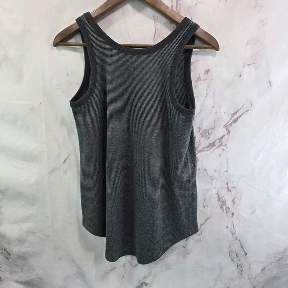 Anthropologie Top Womens Small Tank Gray Racerback Lilla P Sleeveless Cotton - Picture 2 of 10